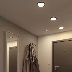Paulmann Areo LED-panel rund svart 4000K Ø17,5 cm| Downlights