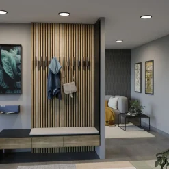 Paulmann Areo LED-panel rund svart 4000K Ø17,5 cm| Downlights