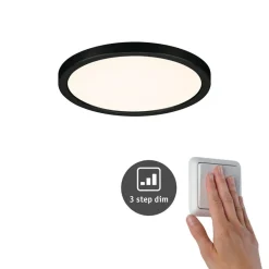 Paulmann Areo panel 3-tr dim svart Ø17,5cm 3 000 K| Downlights