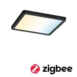 Paulmann Areo ZigBee CCT kantet svart 17,5x17,5cm| Smarthus Belysning