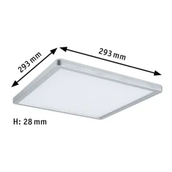 Paulmann Atria Shine Panel on/off krom 840 29x29| Butikkbelysning
