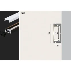 Paulmann Base aluminiumprofil med spreder, 200 cm Outlet