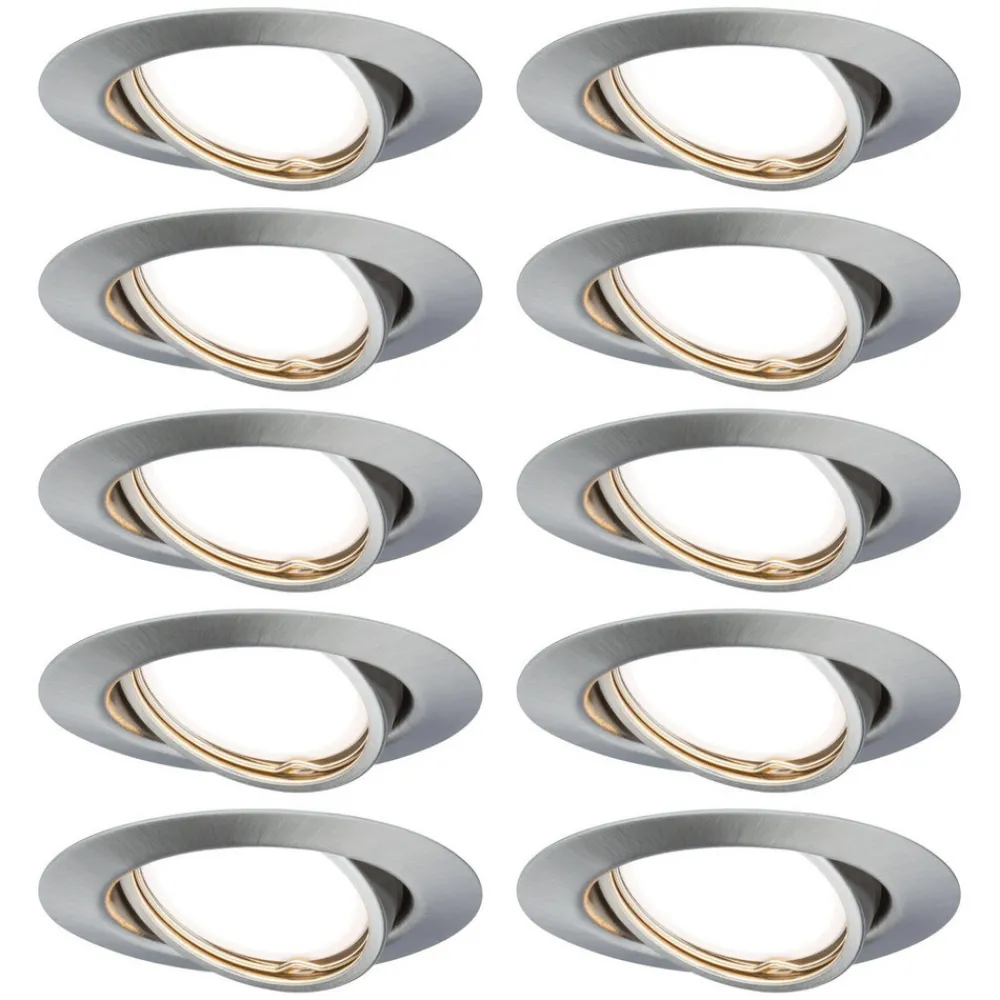 Paulmann Base downlight i 10-er-sett jern New