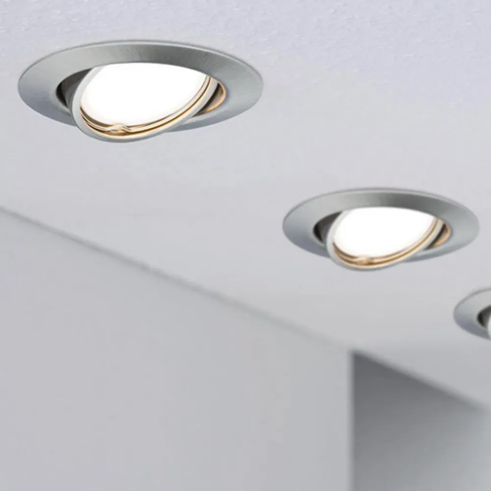 Paulmann Base downlight i 10-er-sett jern New