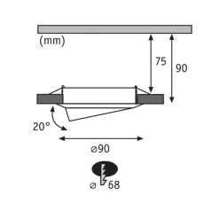 Paulmann Base GU10-downlight 3er-sett, hvit| Downlights