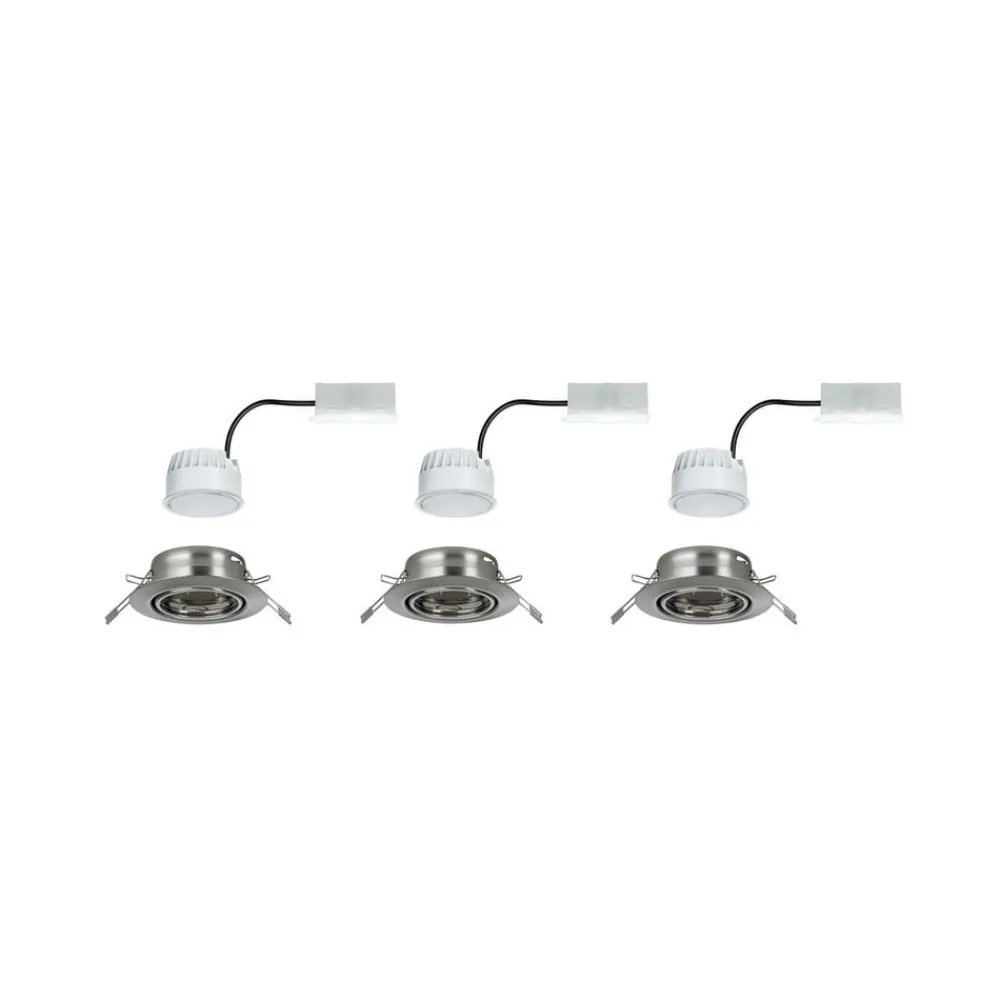 Paulmann Base LED-downlight 3er-sett, jern| Downlights