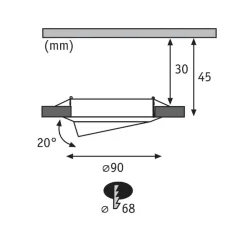Paulmann Base LED-downlight 3er-sett, jern| Downlights