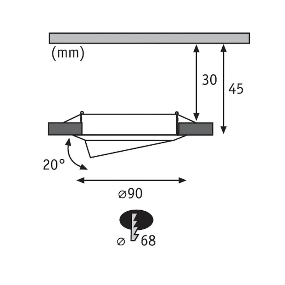 Paulmann Base LED-downlight 3er-sett, jern| Downlights