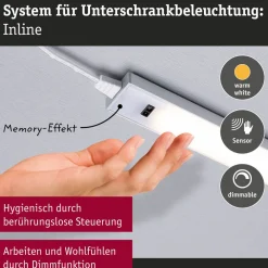 Paulmann benkbelysning Inline 2-pak startpakke krom 35 cm 830 New