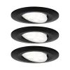 Paulmann Calla svingbar av/på Ø9cm 840 svart 3 stk| Kontorbelysning|Downlights