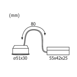 Paulmann Coin Nova LED 3-trinns dim 100° 6W 2 700K Outlet