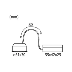 Paulmann Coin Nova LED-innfelling 100° 6W 2 700 K Hot