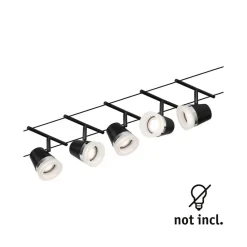 Paulmann Cone vaiersystem basissett 5 lysk. svart| Kontorbelysning