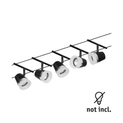 Paulmann Cone vaiersystem basissett 5 lysk. svart| Kontorbelysning