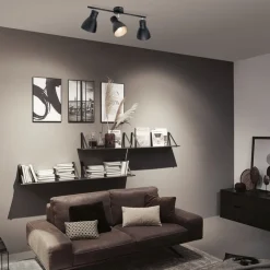 Paulmann Davy taklampe, svart, 3 lyskilder| Spotter I Tak