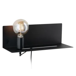 Paulmann Devara vegglampe med hylle, svart Discount