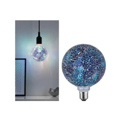 Paulmann E27 LED globe 5W Miracle Mosaic blå