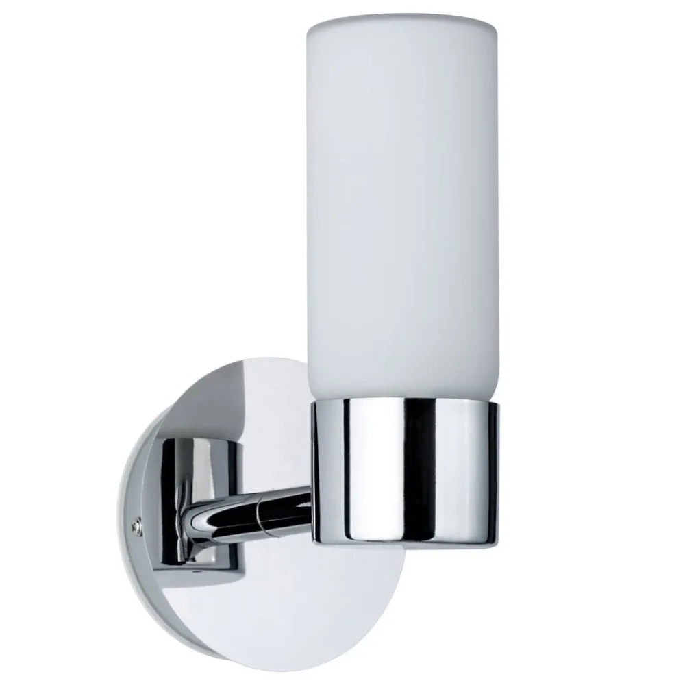 Paulmann Eleon vegglampe IP44 krom/opal 1 lyskilde| Design- Og Hotellbelysning|Vegglamper