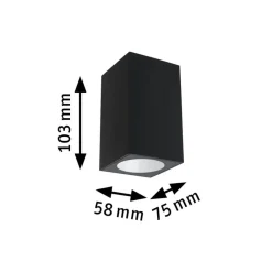 Paulmann Flame utelampe 1 lys 10,3 cm antrasitt| Kommersiell Utebelysning|Vegglamper Utendørs