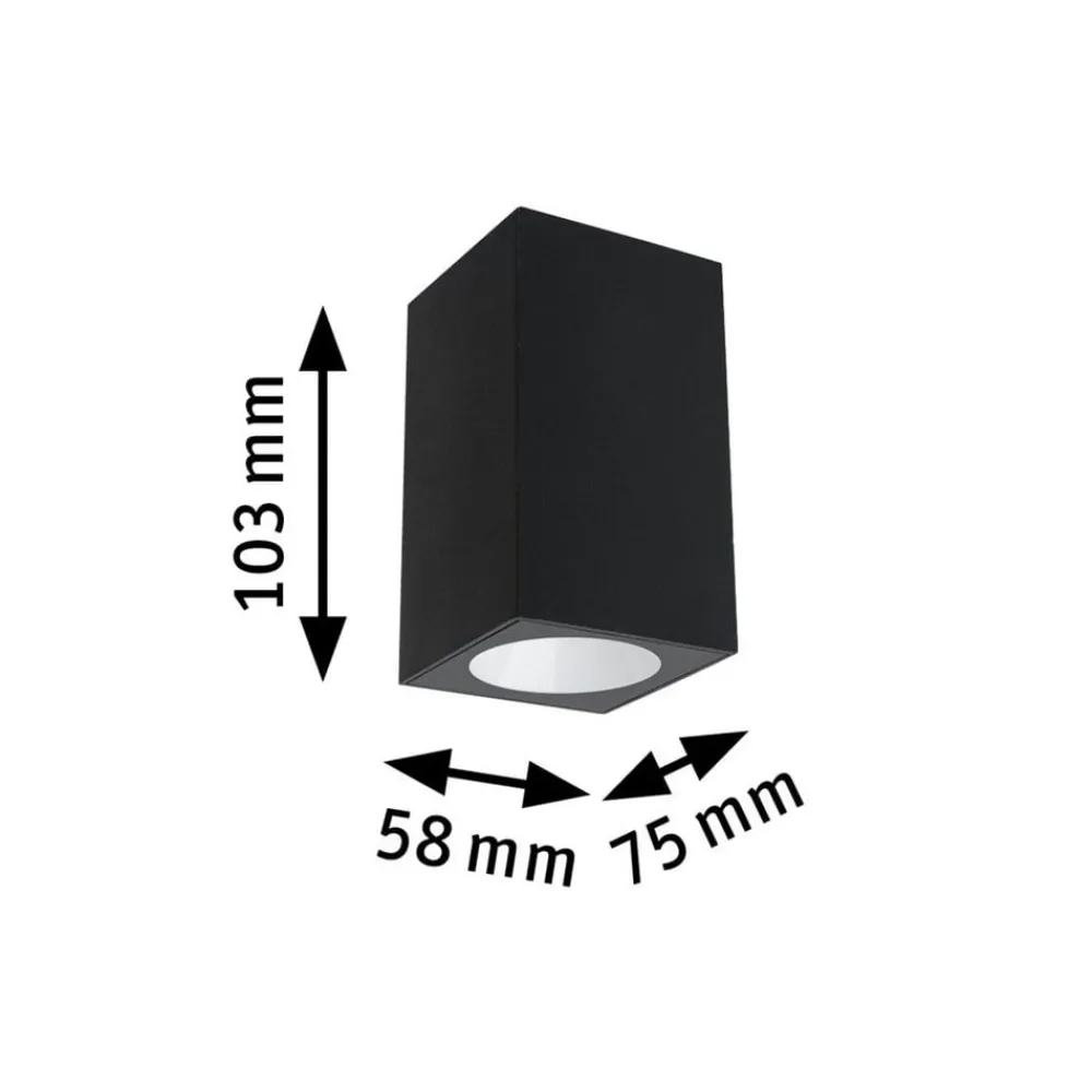Paulmann Flame utelampe 1 lys 10,3 cm antrasitt| Kommersiell Utebelysning|Vegglamper Utendørs