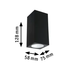 Paulmann Flame utelampe 2 lys 12,8 cm antrasitt| Led-Utendørs|Vegglamper Utendørs