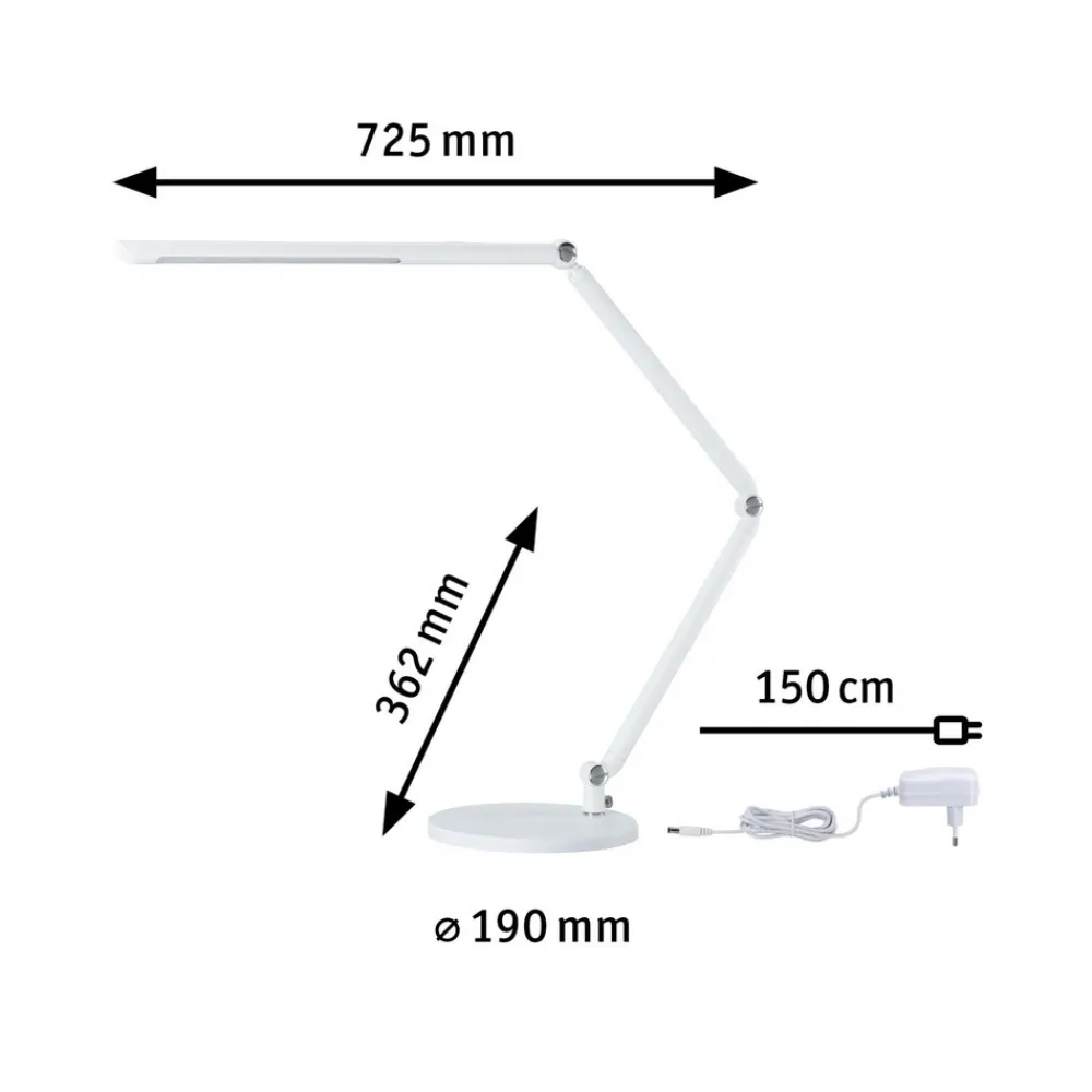 Paulmann FlexBar LED-skrivebordslampe hvit Discount
