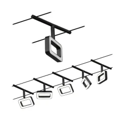 Paulmann Frame LED-vaiersystem 5 lysk. matt svart| Kontorbelysning