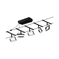 Paulmann Frame LED-vaiersystem 5 lysk. matt svart| Kontorbelysning