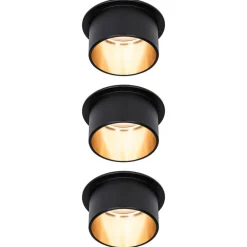 Paulmann Gil LED-innfelt svart matt/gull 3-er sett Sale