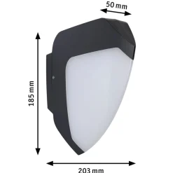 Paulmann Ikosea utendørs LED-vegglampe, ZigBee 3.0| Vegglamper Med Sensor|Smarthus Utebelysning