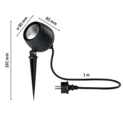 Paulmann Kikolo LED jordspydspotlight 8W 3000K 20° Online