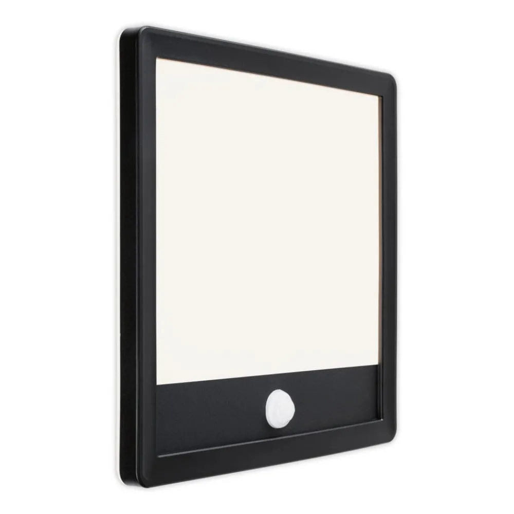 Paulmann Lamina vegglampe sensor 830 kantet svart| Kommersiell Utebelysning|Vegglamper Med Sensor