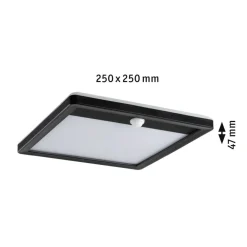 Paulmann Lamina vegglampe sensor 830 kantet svart| Kommersiell Utebelysning|Vegglamper Med Sensor