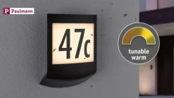 Paulmann Lamina vegglampe CCT kantet svart| Vegglamper Med Sensor|Utebelysning Med Sensor