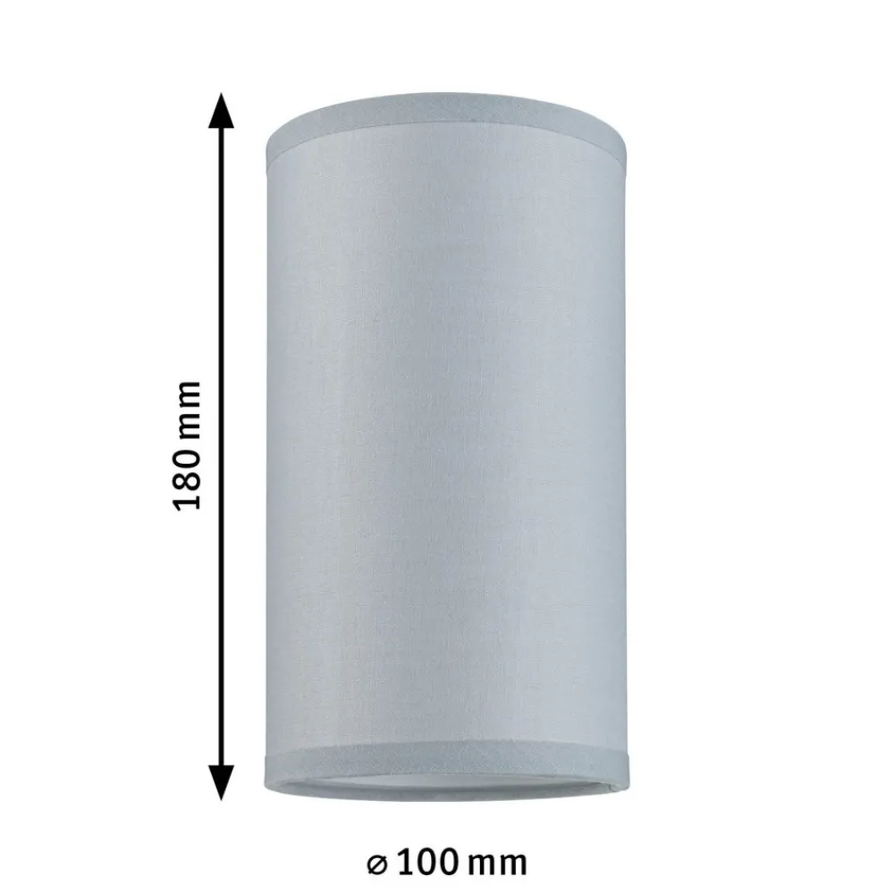 Paulmann lampeskjerm U-Rail Valerio 2Easy, grå, Ø 10 cm