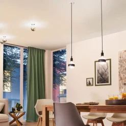 Paulmann LED E27 6,5W G125 ringspeil svart| E27 Pærer|Dimbar Led-Pære