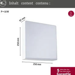 Paulmann LED utendørs LED-vegglampe Azalena, sensor, hvit| Kommersiell Utebelysning|Vegglamper Med Sensor