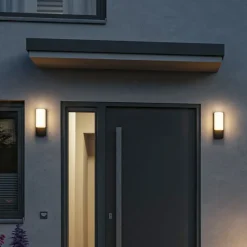 Paulmann LED utendørs vegglampe Bonnie, aluminium, antrasitt, sensor Discount