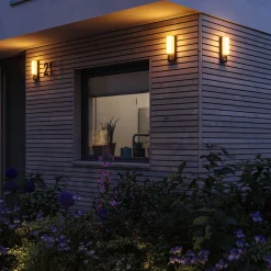 Paulmann LED utendørs vegglampe Bonnie, aluminium, antrasitt, sensor Discount