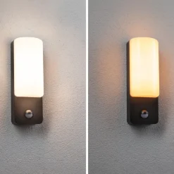 Paulmann LED utendørs vegglampe Bonnie, aluminium, 2200/3000K, sensor Online