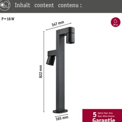 Paulmann LED-banebelysning Kimu 2, antrasitt, 2-lys, 3 000 K Sale