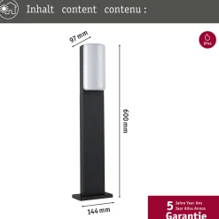 Paulmann LED-banebelysning Bonnie, aluminium, antrasitt New