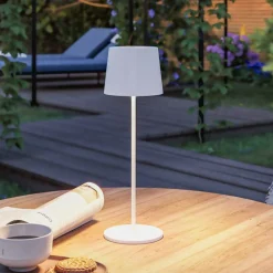 Paulmann LED-bordlampe Gilo, hvit, plast, IP44 Best