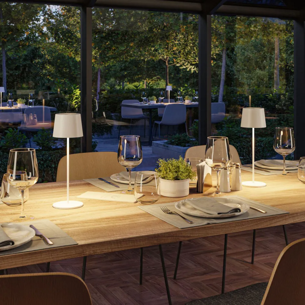 Paulmann LED-bordlampe Gilo, hvit, plast, IP44 Best