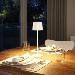 Paulmann LED-bordlampe Gilo, hvit, plast, IP44 Best