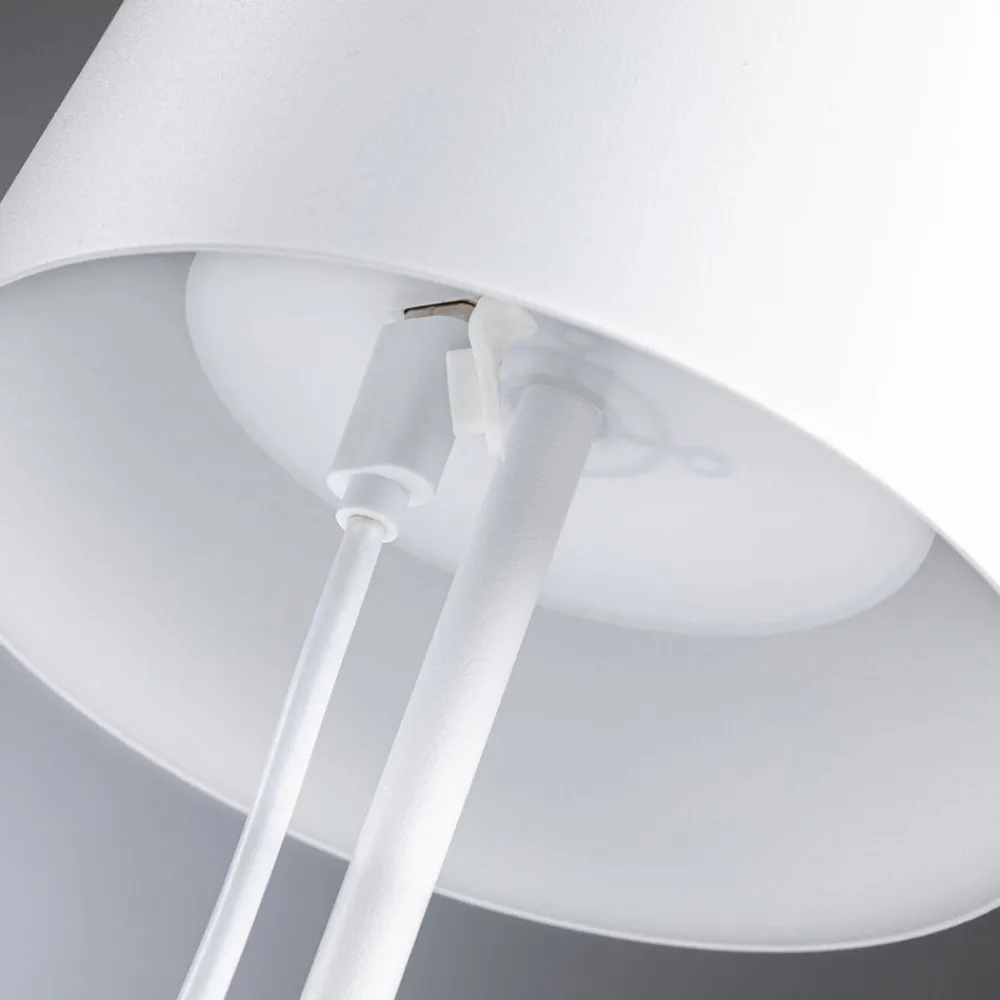 Paulmann LED-bordlampe Gilo, hvit, plast, IP44 Best