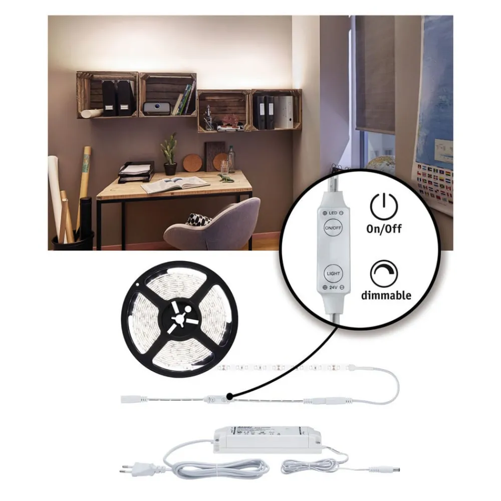 Paulmann LED-dekorasjonsbelysning SimpLED 5 m, 4 000 K| Lysstriper