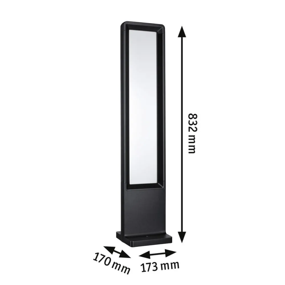 Paulmann LED-gatelampe Reana, antrasitt, 83 cm metall IP44 Sale