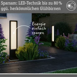 Paulmann LED-gatelampe Reana, antrasitt, 83 cm metall IP44 Sale