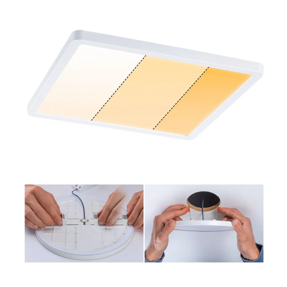 Paulmann LED-panel Areo dim-to-warm kant hvit 23cm Outlet